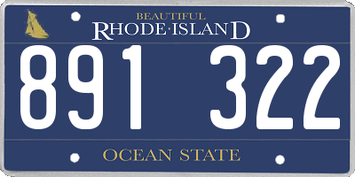 RI license plate 891322
