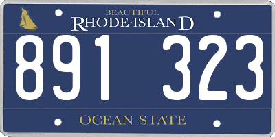 RI license plate 891323