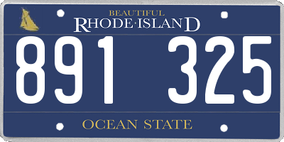 RI license plate 891325