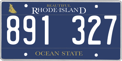 RI license plate 891327