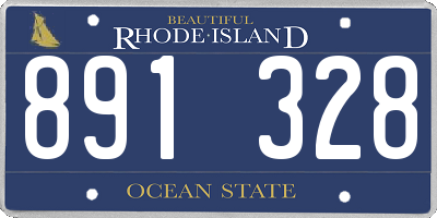RI license plate 891328