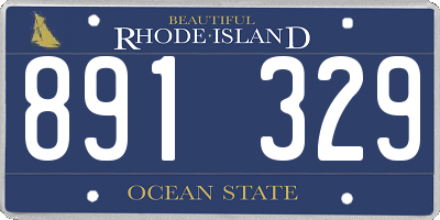 RI license plate 891329