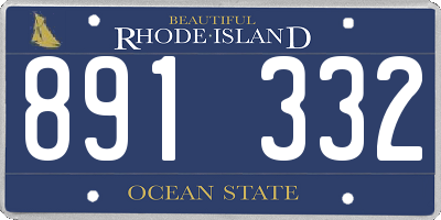 RI license plate 891332