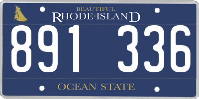 RI license plate 891336