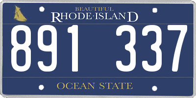 RI license plate 891337