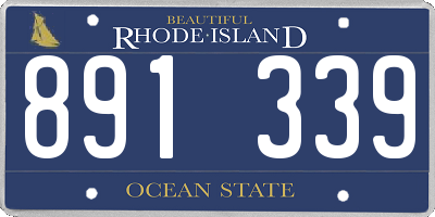 RI license plate 891339