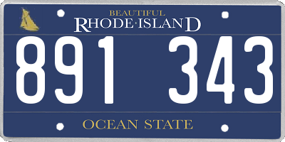 RI license plate 891343