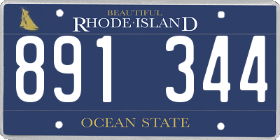 RI license plate 891344