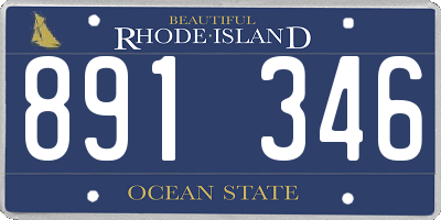RI license plate 891346
