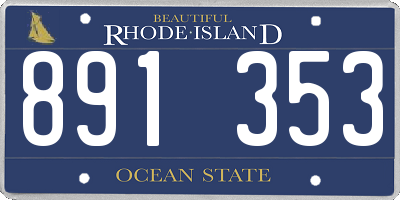 RI license plate 891353