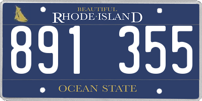 RI license plate 891355