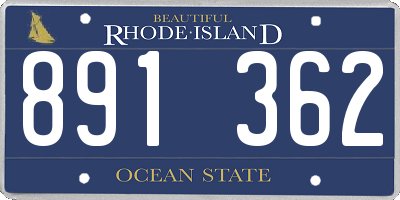 RI license plate 891362