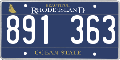 RI license plate 891363