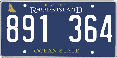 RI license plate 891364