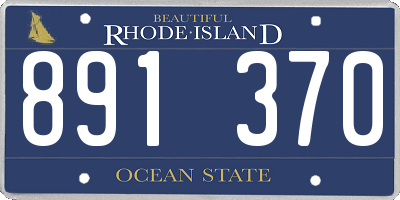 RI license plate 891370