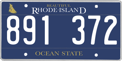 RI license plate 891372