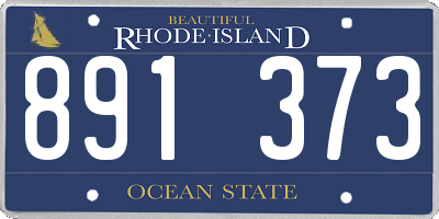 RI license plate 891373
