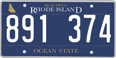 RI license plate 891374