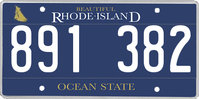 RI license plate 891382
