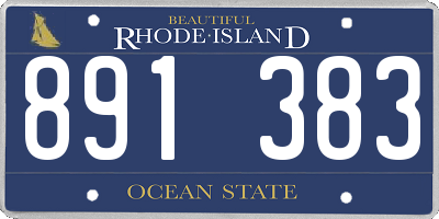 RI license plate 891383