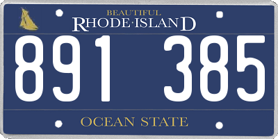 RI license plate 891385