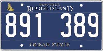 RI license plate 891389
