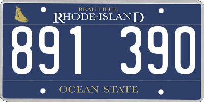RI license plate 891390
