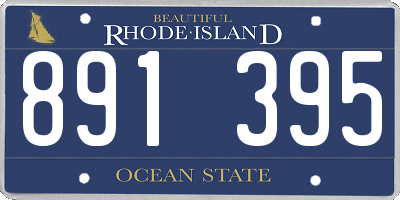 RI license plate 891395