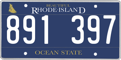 RI license plate 891397