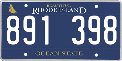 RI license plate 891398