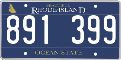 RI license plate 891399