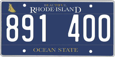 RI license plate 891400