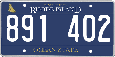 RI license plate 891402