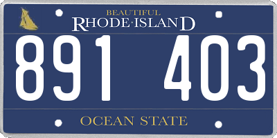 RI license plate 891403