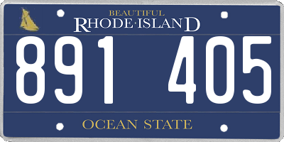 RI license plate 891405