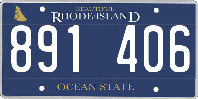 RI license plate 891406