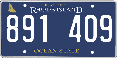 RI license plate 891409