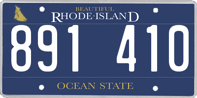 RI license plate 891410