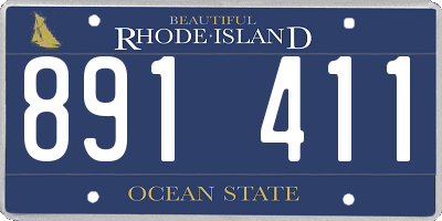 RI license plate 891411