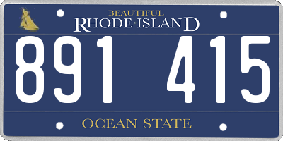 RI license plate 891415