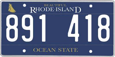 RI license plate 891418