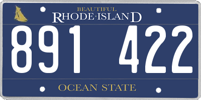 RI license plate 891422