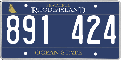 RI license plate 891424