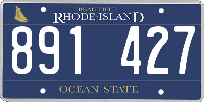 RI license plate 891427