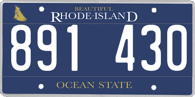 RI license plate 891430