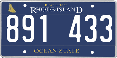 RI license plate 891433