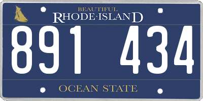 RI license plate 891434