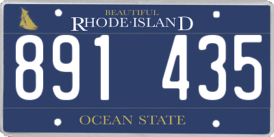 RI license plate 891435