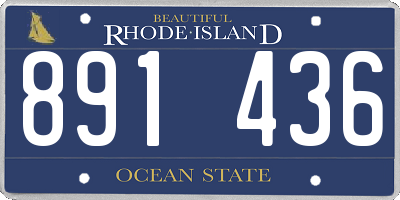 RI license plate 891436