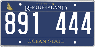 RI license plate 891444